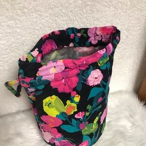 Vera Bradley Black Floral Ditty Bag